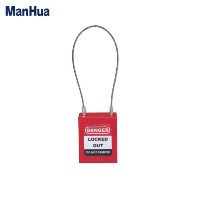 ManHua PC175D2 175mm Padlock For Ralay  Red Color Anti-touch Switch Shackle Wire Keyed Equal Safety Lock